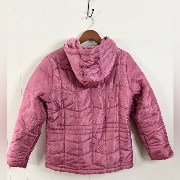 U.S. Polo Assn. Wave Quilt Cozy Jacket Oxford Rose LG women’s new hooded fuzzy - Picture 6 of 8